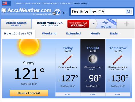 Death Valley Weather Accuweather Forecast For Ca 92328 Lgf Pages