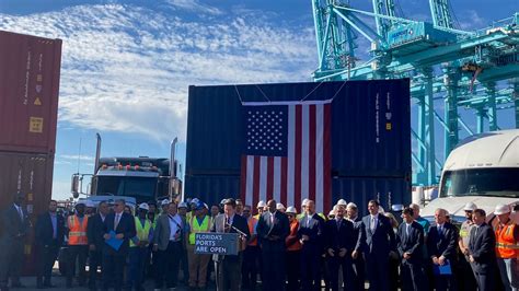 Desantis In Jacksonville As Other Ports Lag We Have Capacity