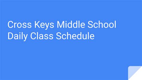 Design The Ultimate Cross Keys Middle School Study Guide Now