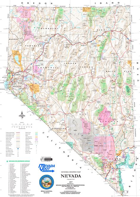 Detailed Map Of Nevada With Cities Ontheworldmap Com