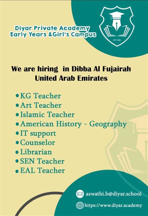 Diyar International Private School Careers Jobs In Dubai