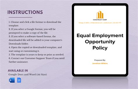 Documents Equal Employment Opportunity Policy