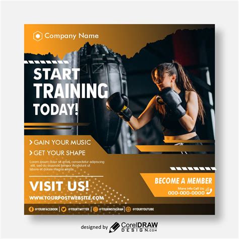 Download Start Training Today Poster Vector Design Free Image Coreldraw Design Download Free