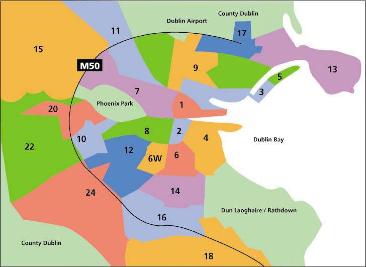 Dublin Ireland Zip Code Map Map