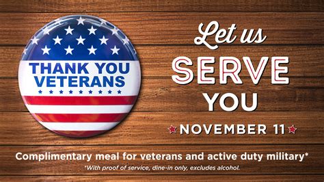 Eat For Free Veterans Day