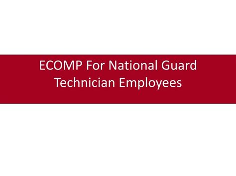 Ecomp For National Guard Technician Employees Ppt Download