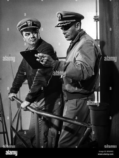 Ernest Borgnine Glenn Ford Torpedo Run 1958 Stock Photo Royalty