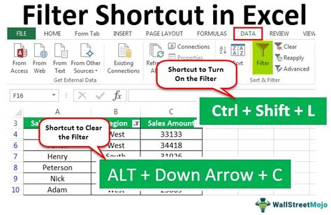 Excel Filter Shortcut Key