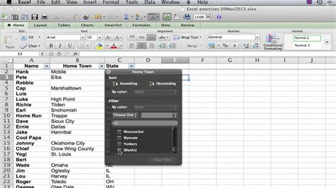 Excel Filter To List Blank Cells