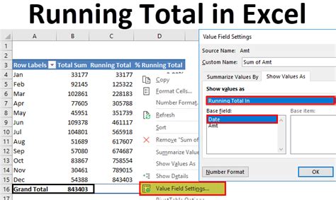 Excel Running Total