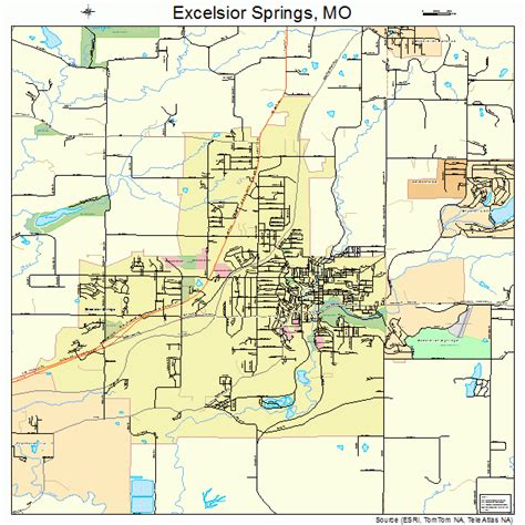 Excelsior Springs Missouri Street Map 2923086