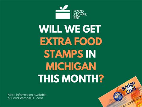 Extra Food Stamps For Michigan For October September August Food