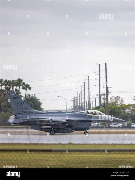 F16 Fighter Jets From The Homestead Air Reserve Base Are Spotted At The Miami International