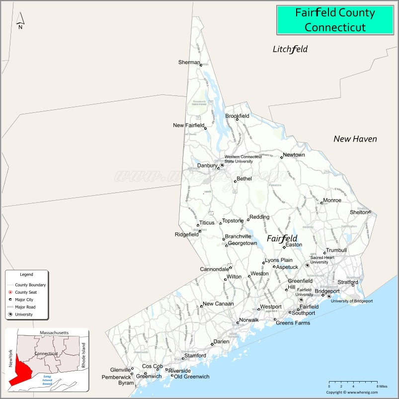 Fairfield County Map