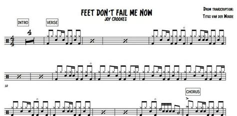 Feet Don T Fail Me Now Joy Crookes Drum Sheet Music Titus Van Der