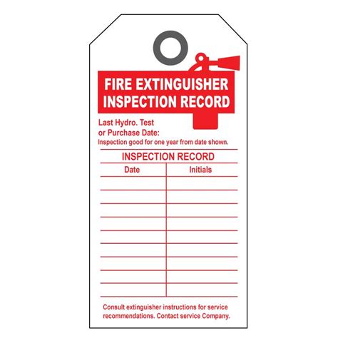 Fire Extinguisher Tags Printable