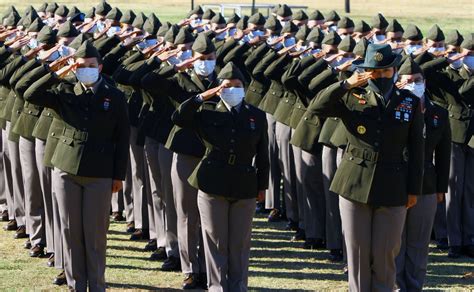 First Basic Training Class Graduates Wearing Army Green Service Uniform Article The United