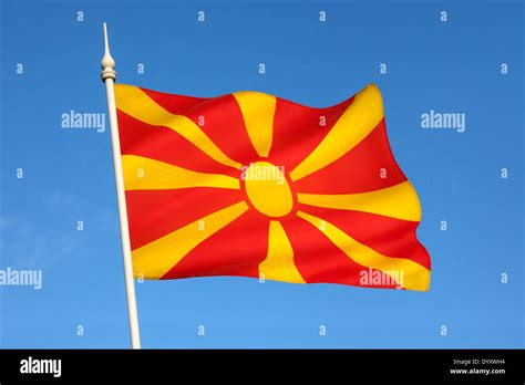 Flag Of The Republic Of Macedonia Stock Photo Alamy