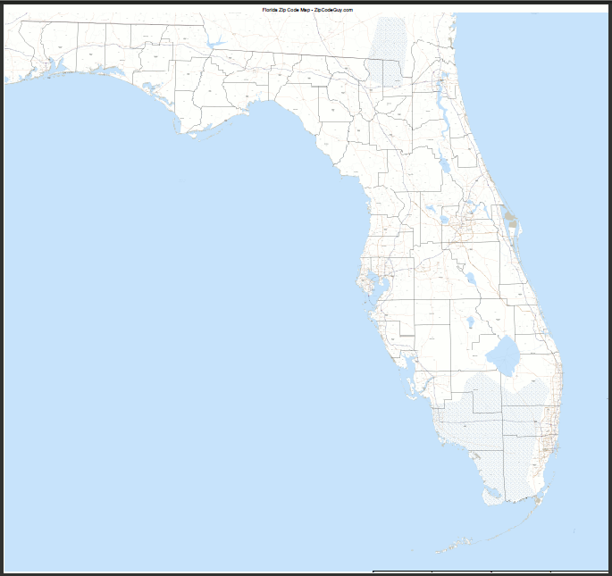 Florida Zip Code Map Florida Mappery Images