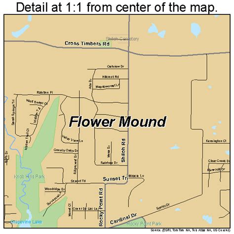 Flower Mound Texas Street Map 4826232