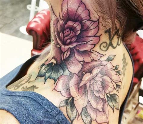 Flowers Tattoo By Aneta Juchimowicz Post 25563 Flower Neck Tattoo