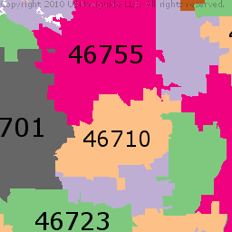 Fort Wayne Zip Code Map Map