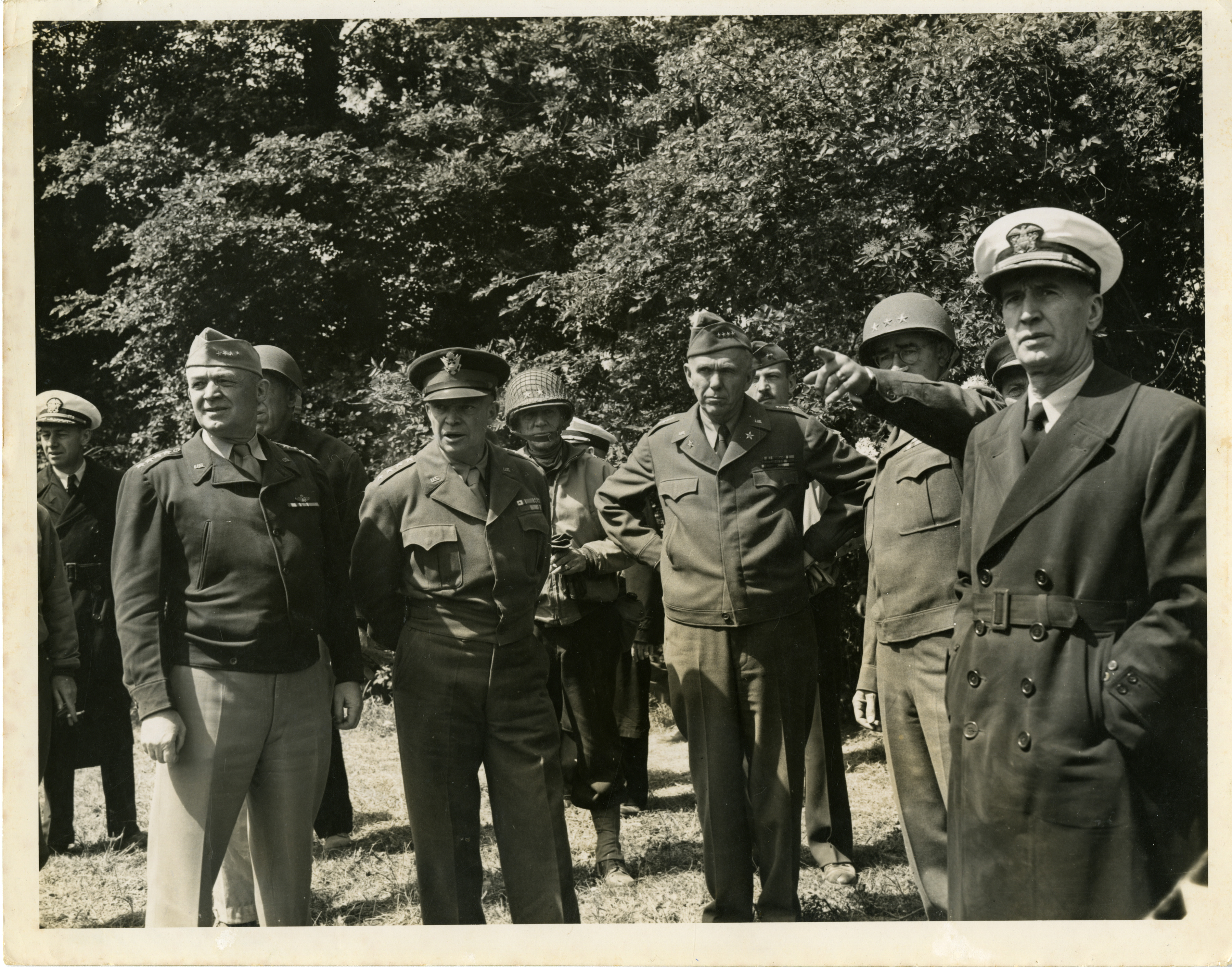 Four American Generals And Other Officers Meet Likely In France On 14