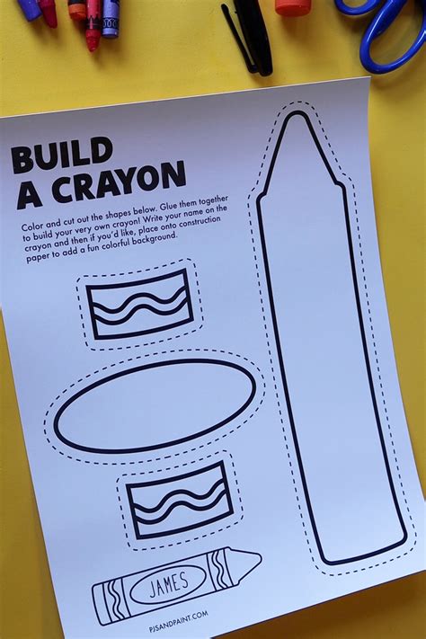 Free Printable Build A Crayon Craft Pjs And Paint