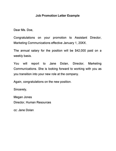 Free Printable Promotion Letter Templates Word Pdf Employee