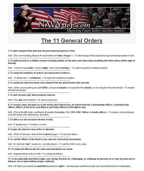 General Orders Navy