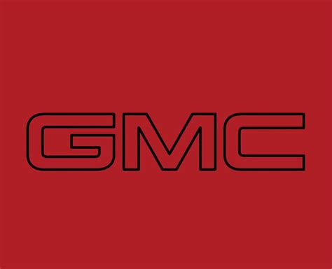 Gmc Brand Logo Car Symbol Design Usa Automobile Vector Illustration