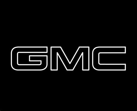 Gmc Brand Logo Car Symbol Name Black Design Usa Automobile Vector