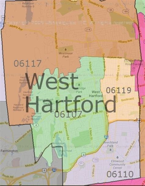 Hartford Ct Zip Code Map Map