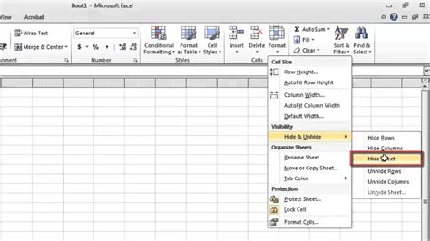 Hidden Sheets Excel