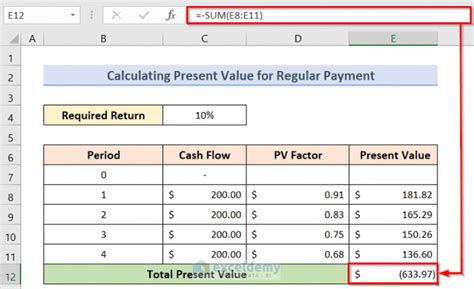 How To Calculate Present Value In Excel