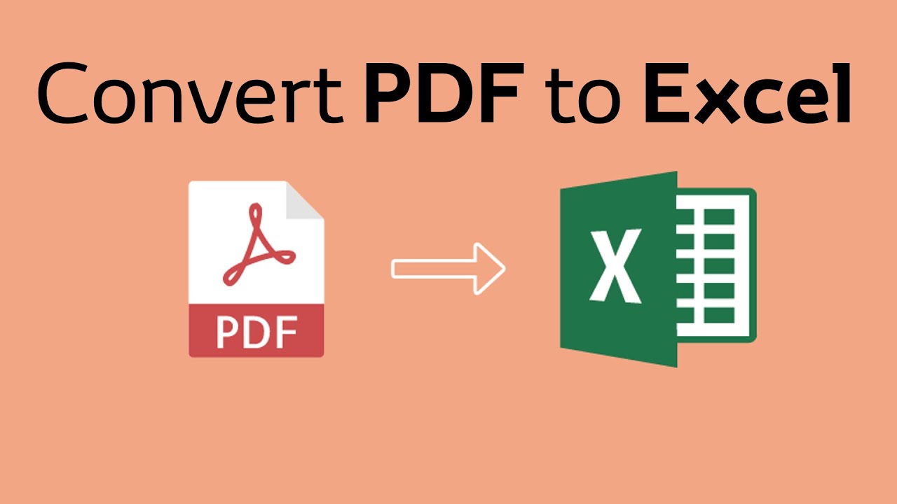 How To Convert Pdf To Excel Youtube