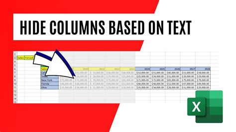 How To Hide Columns Based On Cell Values In Excel Youtube