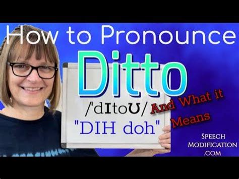 How To Spell Ditto