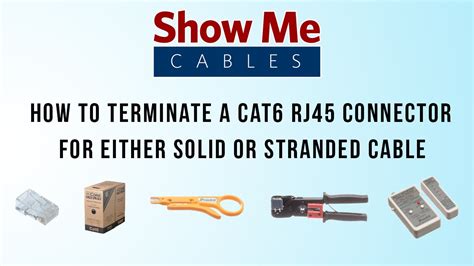 How To Terminate A Cat6 Rj45 Connector For Either Solid Or Stranded