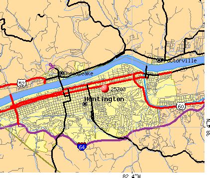 Huntington Wv Zip Code Map Map