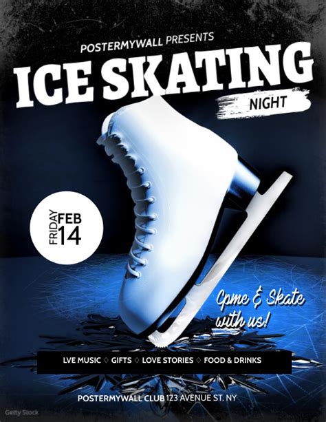 Ice Skating Event Flyer Design Template Postermywall