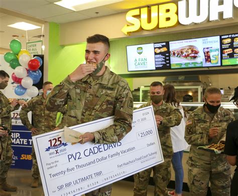 Iet Soldier Wins 25K Vacation In Aafes Subway Sip Rip Ultimate Trip