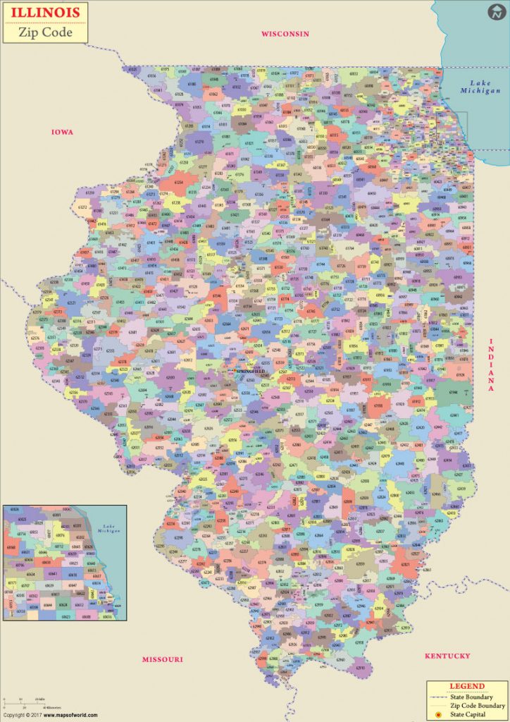 Illinois Zip Code Map