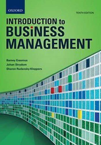 Introduction To Business Management By B J Erasmus