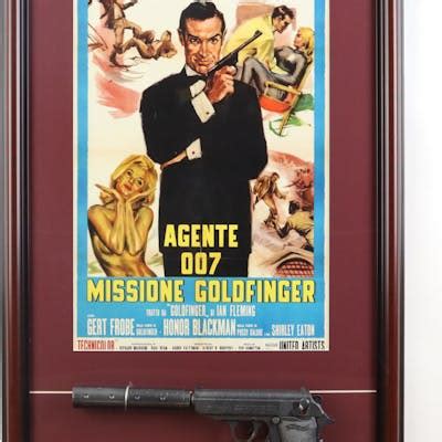 James Bond Goldfinger Custom Framed Print Display With Walther Ppk