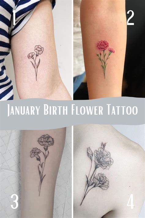 January And September Birth Flower Tattoo