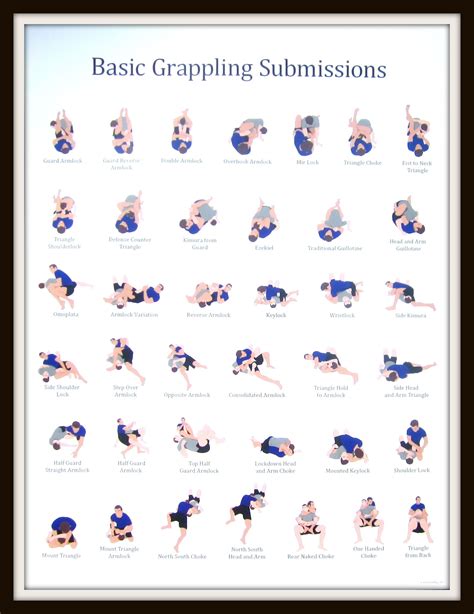 Jiu Jitsu Submissions Poster