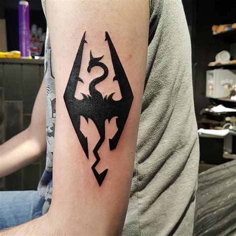 Just Got Done With My Second Skyrim Tattoo It Looks Soooo Good R Skyrim