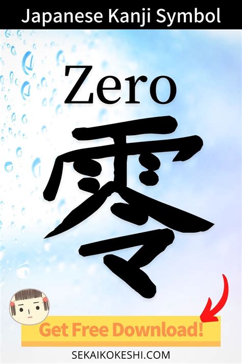 Kanji For Zero In Japanese Symbol And Meaning Free Download In 2021