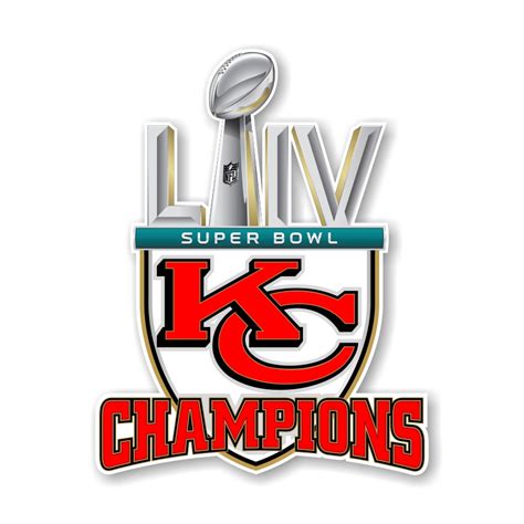 Kansas City Chiefs Super Bowl 54 Champions White Shield Precision Cut